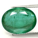 13.44-Carat Lustrous Bottle-Green Zambian Emerald (Untreated)