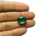 13.44-Carat Lustrous Bottle-Green Zambian Emerald (Untreated)