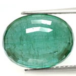 13.44-Carat Lustrous Bottle-Green Zambian Emerald (Untreated)