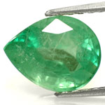 3.04-Carat Pear-Shaped Intense Green Zambian Emerald