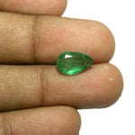 1.75-Carat Elegant Pear-Shaped Intense Green Emerald