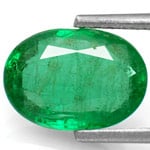 2.13-Carat Lustrous Dark Green Zambian Emerald (Untreated)