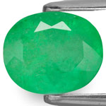 2.84-Carat Light Green Oval-Cut Colombian Emerald