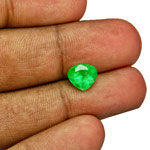 1.53-Carat Lovely Neon Green Heart-Shaped Colombian Emerald