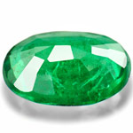 1.30-Carat Lustrous Deep Green Oval-Cut Zambian Emerald