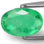 2.61-Carat Oval-Cut Vivid Green Colombian Emerald