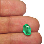 2.61-Carat Oval-Cut Vivid Green Colombian Emerald