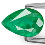 1.07-Carat Pear-Shaped Deep Green Emerald from Zambia