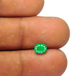 0.69-Carat Eye-Clean Bright Neon Green Emerald from Colombia