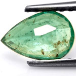 1.13-Carat Pear-Shaped Zambian Emerald