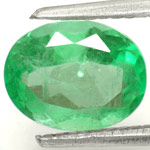 1.68-Carat Oval-Cut Grass Green Colombian Emerald