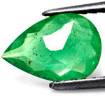 1.40-Carat Pear-Shaped Forest Green Emerald from Colombia