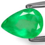 1.70-Carat Eye-Clean Neon Green Pear-Shaped Colombian Emerald