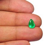 1.70-Carat Eye-Clean Neon Green Pear-Shaped Colombian Emerald