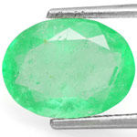 2.66-Carat Light Green Oval-Cut Colombian Emerald