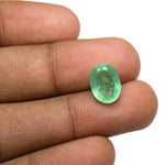 2.66-Carat Light Green Oval-Cut Colombian Emerald