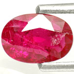 0.84-Carat Unheated Purplish Red Ruby from Mozambique (AIGS)