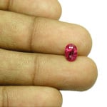 0.84-Carat Unheated Purplish Red Ruby from Mozambique (AIGS)