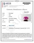 0.84-Carat Unheated Purplish Red Ruby from Mozambique (AIGS)