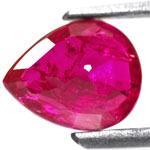 1.24-Carat Pear-Shaped Ruby from Mogok, Burma