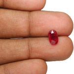 1.08-Carat Unheated Intense Red Ruby from Mozambique