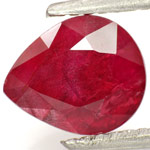 2.15-Carat Unheated Pear-Shaped Maroonish Red Ruby from Tanzania