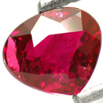 0.79-Carat Unheated Heart-Shaped Ruby from Mozambique (AIGS)