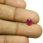 1.06-Carat AIGS-Certified Unheated Purplish Red Ruby