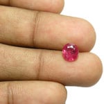 1.20-Carat Unheated Pinkish Red Flat-Cut Ruby (AIGS-Certified)