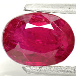 1.36-Carat High Grade Unheated Intense Red Ruby from Mozambique