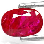 1.27-Carat IGI-Certified Unheated Oval-Cut Ruby from Mozambique