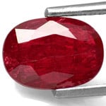 2.02-Carat Deep Purplish Red Unheated Oval-Cut Ruby