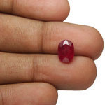 2.02-Carat Deep Purplish Red Unheated Oval-Cut Ruby