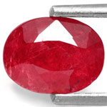 1.42-Carat Natural & Unheated Deep Red Oval-Cut Ruby