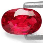 0.57-Carat Lustrous Maroonish Red Ruby from Mozambique