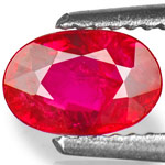 0.57-Carat Unheated Deep Purplish Red Ruby from Mozambique