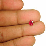 0.57-Carat Unheated Deep Purplish Red Ruby from Mozambique