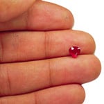 1.18-Carat Unheated Deep Pinkish Red Heart-Shaped Ruby