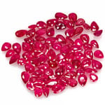 28.92-Carat Lot of Unheated Pear-Shaped Rubies from Mozambique