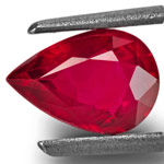 1.14-Carat Lovely Intense Pinkish Red Pear-Shaped Ruby