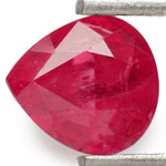 0.97-Carat IGI-Certified Unheated Pear-Shaped Burma Ruby