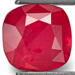 2.10-Carat Pleasing Orangy Red Cushion-Cut Vietnam Ruby