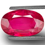 5.23-Carat Neon Pinkish Red Unheated Ruby from Mozambique