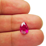 4.04-Carat Breathtaking Eye-Clean Pear-Shaped Unheated Ruby