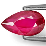 2.01-Carat Eye-Clean Deep Red Pear-Shaped Ruby (Unheated)