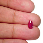 2.01-Carat Eye-Clean Deep Red Pear-Shaped Ruby (Unheated)