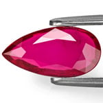 2.00-Carat Unheated Pear-Shaped Purplish Red Mozambique Ruby