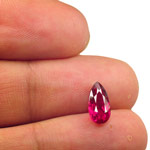 2.02-Carat Unheated Neon Purplish Red Pear-Shaped Ruby (GIA)