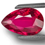 2.01-Carat Elegant Intense Red Unheated Pear-Shaped Ruby