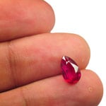 2.01-Carat Elegant Intense Red Unheated Pear-Shaped Ruby